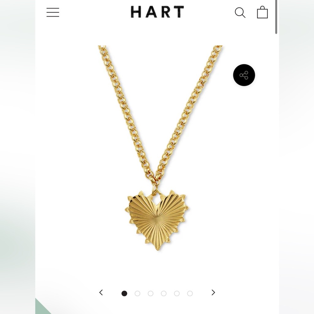 Hart Studio Heart of Gold Necklace 16” chain